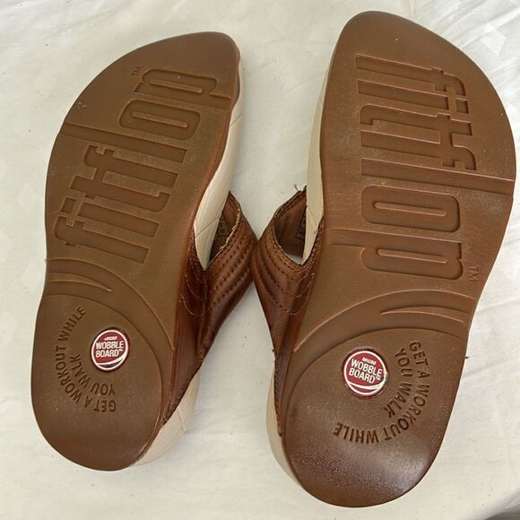 FitFlop WalkStar 3 Leather Toe Post Sandals sz 6 - Picture 6 of 6